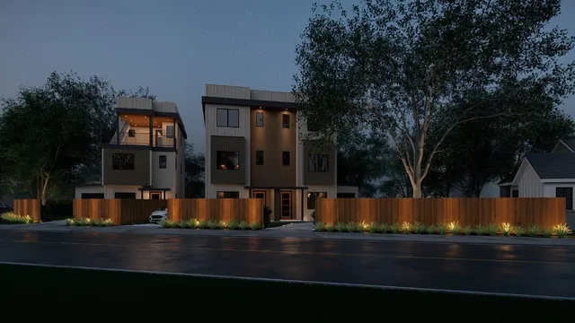 a view of fountain in front of building