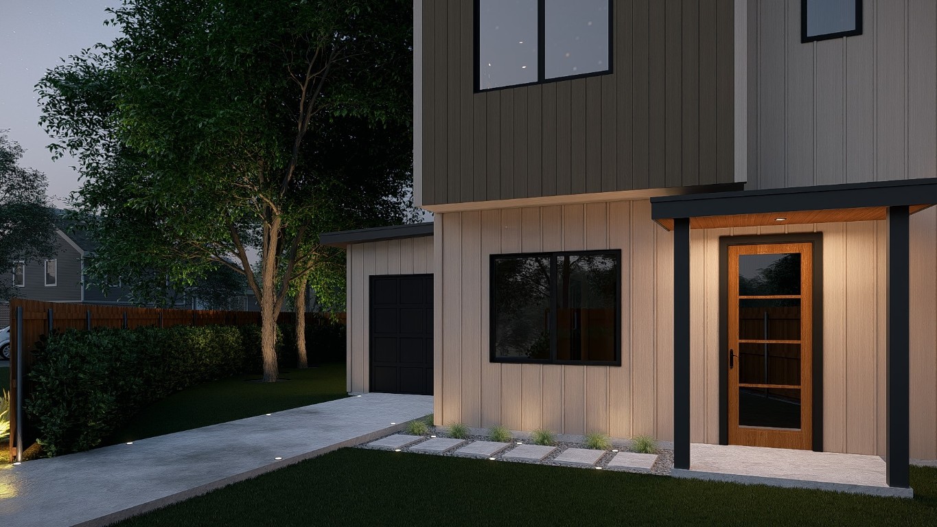 1813 East 38th 1/2 Street, Unit 2 Austin, TX 78722 - Photo 18 of 24 a view of backyard with potted plants and wooden floor