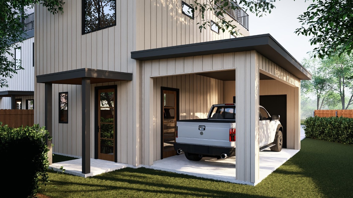 1813 East 38th 1/2 Street, Unit 2 Austin, TX 78722 - Photo 10 of 24 a front view of a house with garden