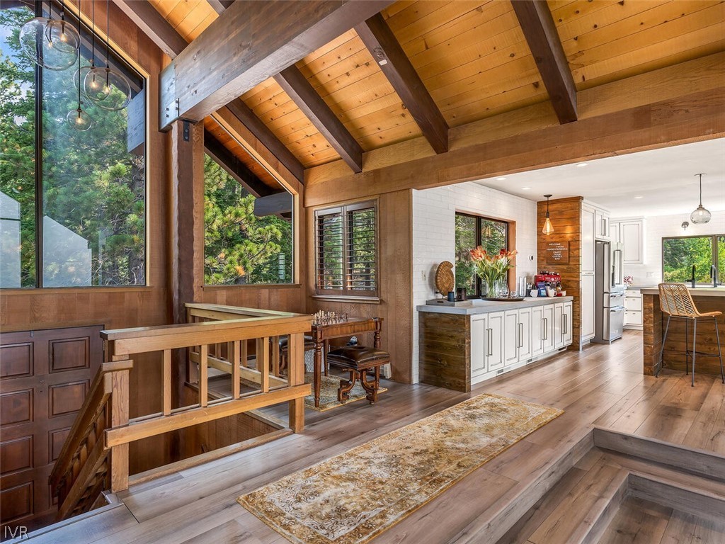 751 Champagne Road Incline Village, NV 89451 - Photo 5 of 30 a view of a porch with wooden floor and furniture