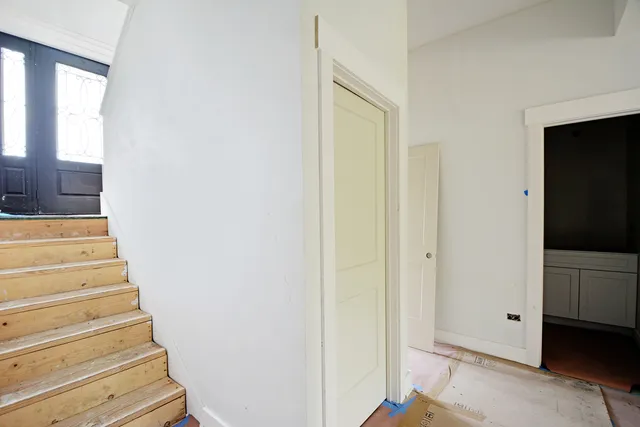 a view of an entryway with staircase