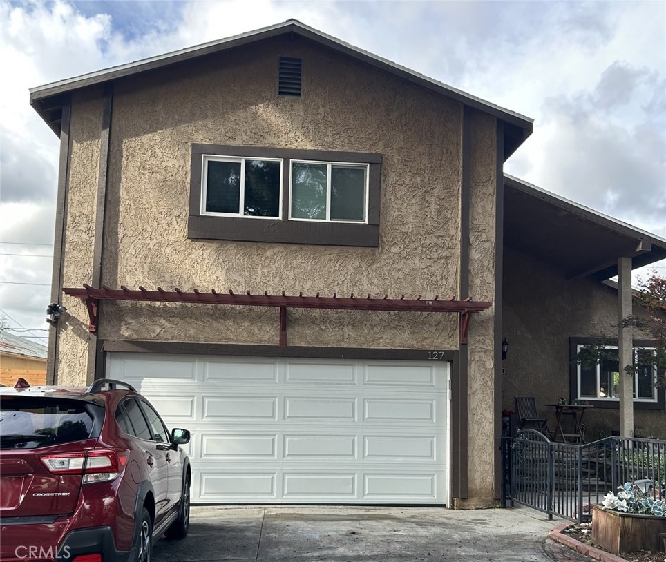 a front view of a house