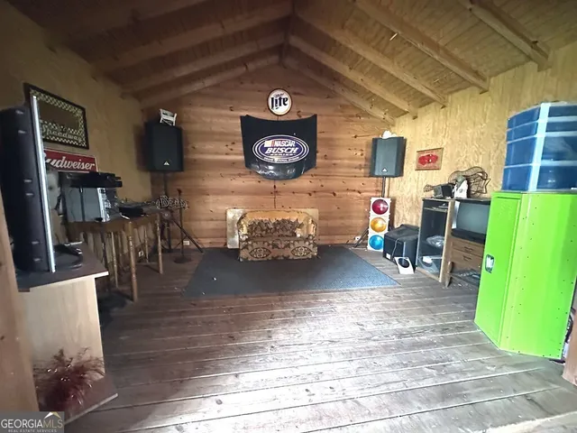 a room with furniture