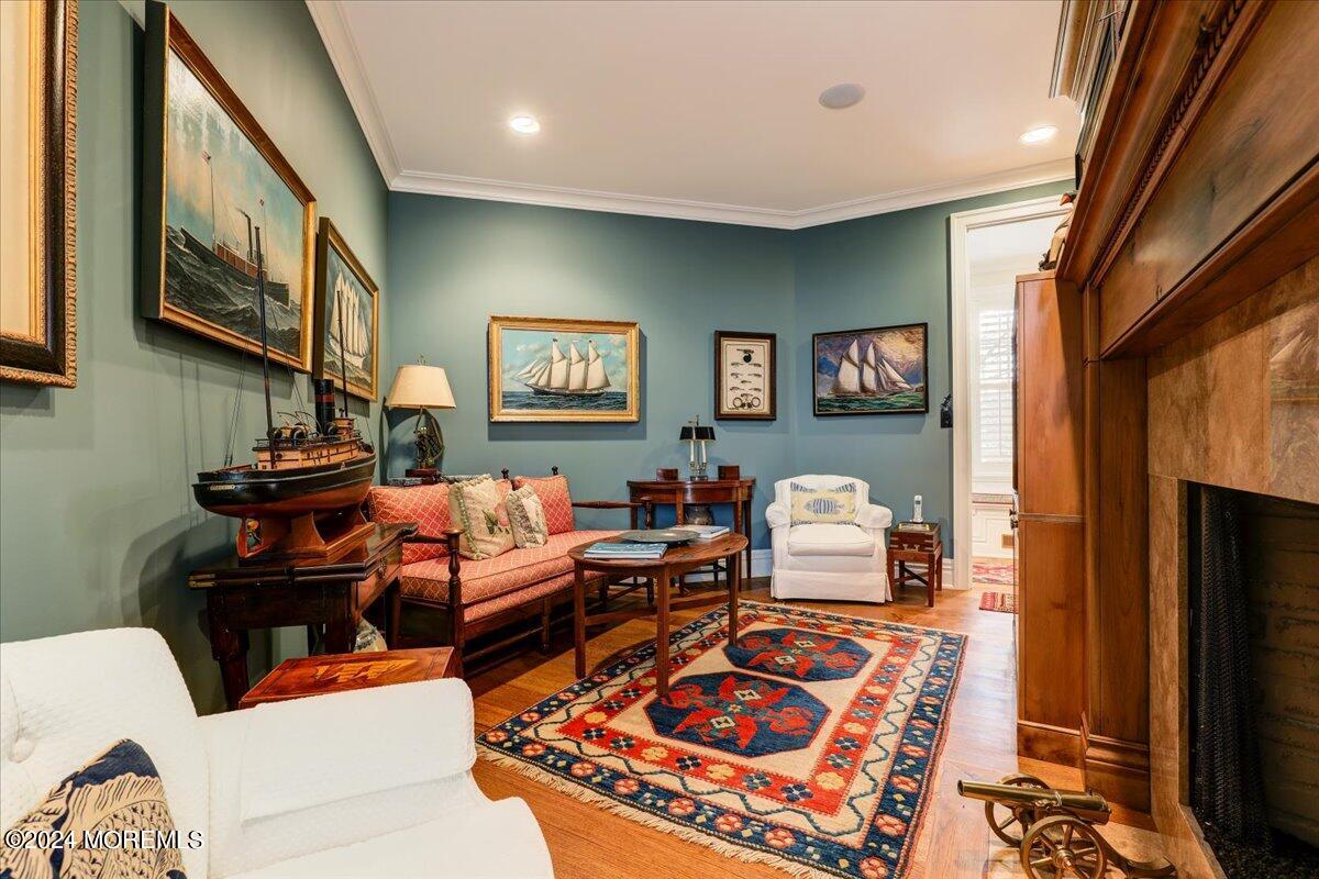 225 Channel Lane Mantoloking, NJ 08738 - Photo 26 of 85 a living room with furniture and a flat screen tv