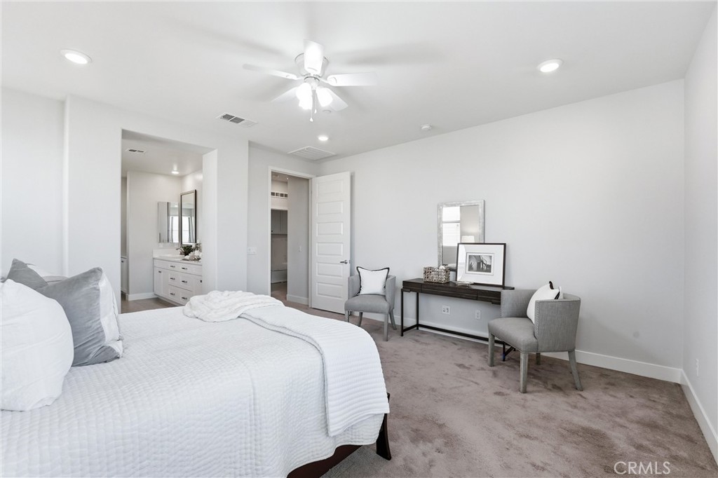 182 Scale Irvine, CA 92618 - Photo 30 of 61 Generous square footage, a ceiling fan, and direct sight lines to your spa bath and walk in closet.