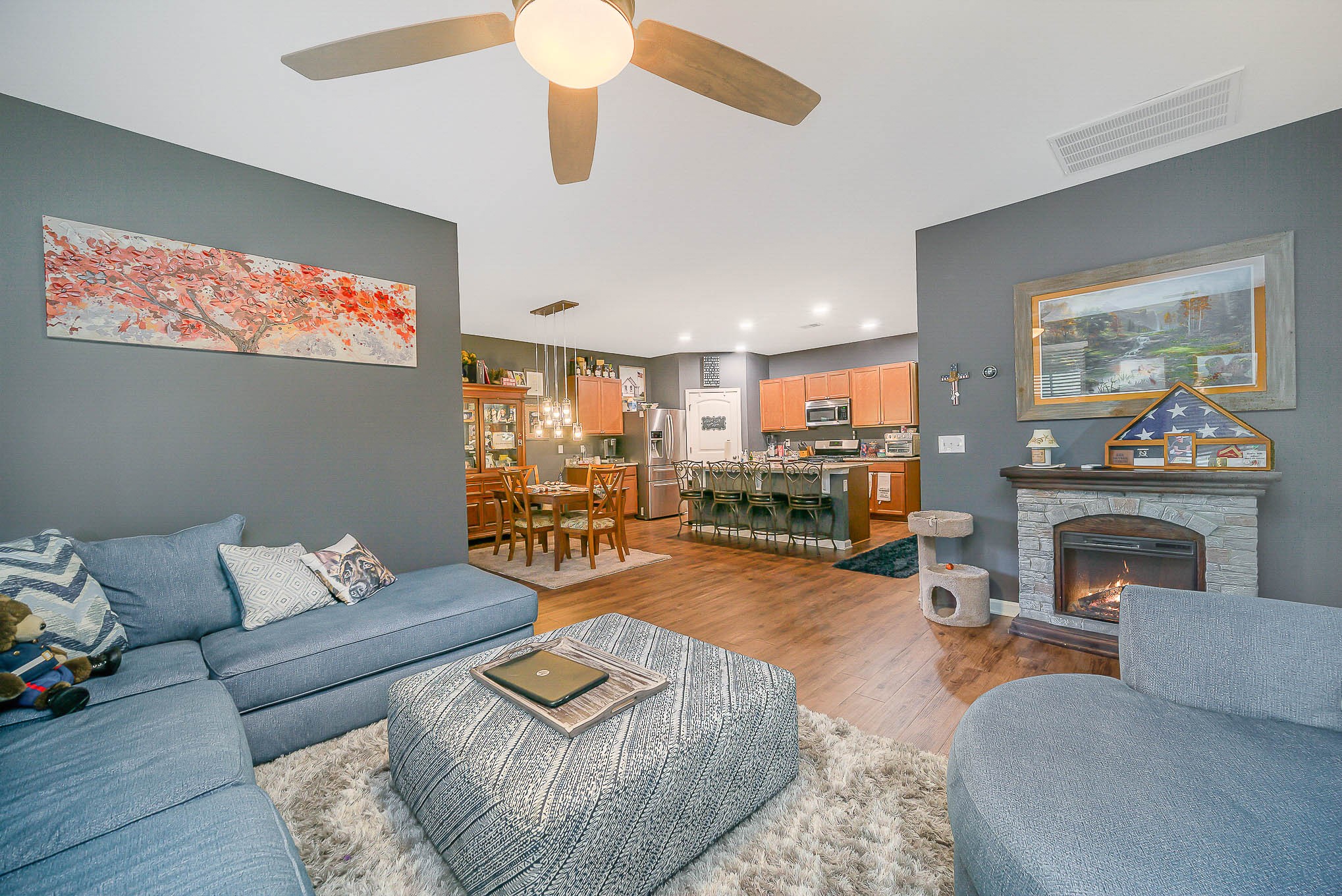 619 Prominence Road Columbia, TN 38401 - Photo 13 of 19 a living room with furniture and a fireplace