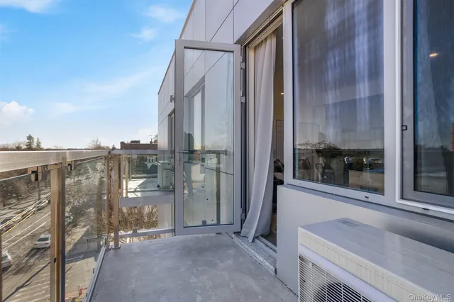 a view of a city from a balcony