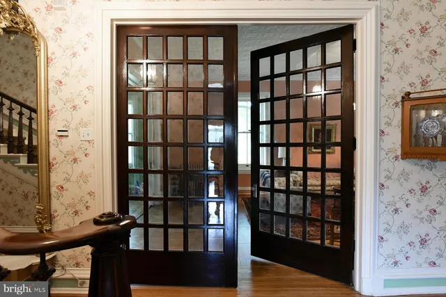 a view of a door of the house