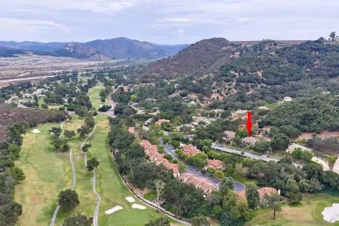 an aerial view of a houses
