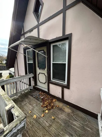 a view of front door of house