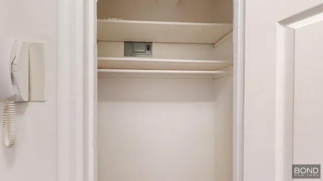 a close view of closet