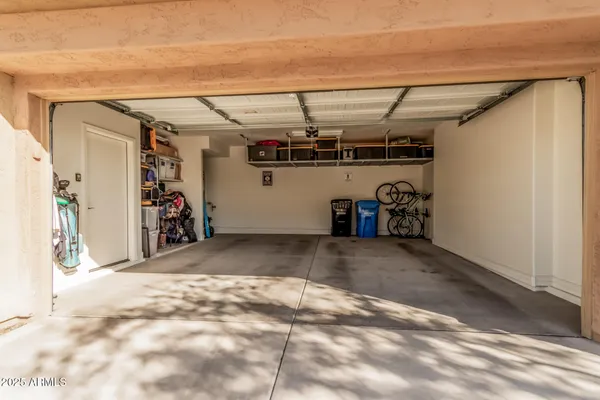 a view of a garage