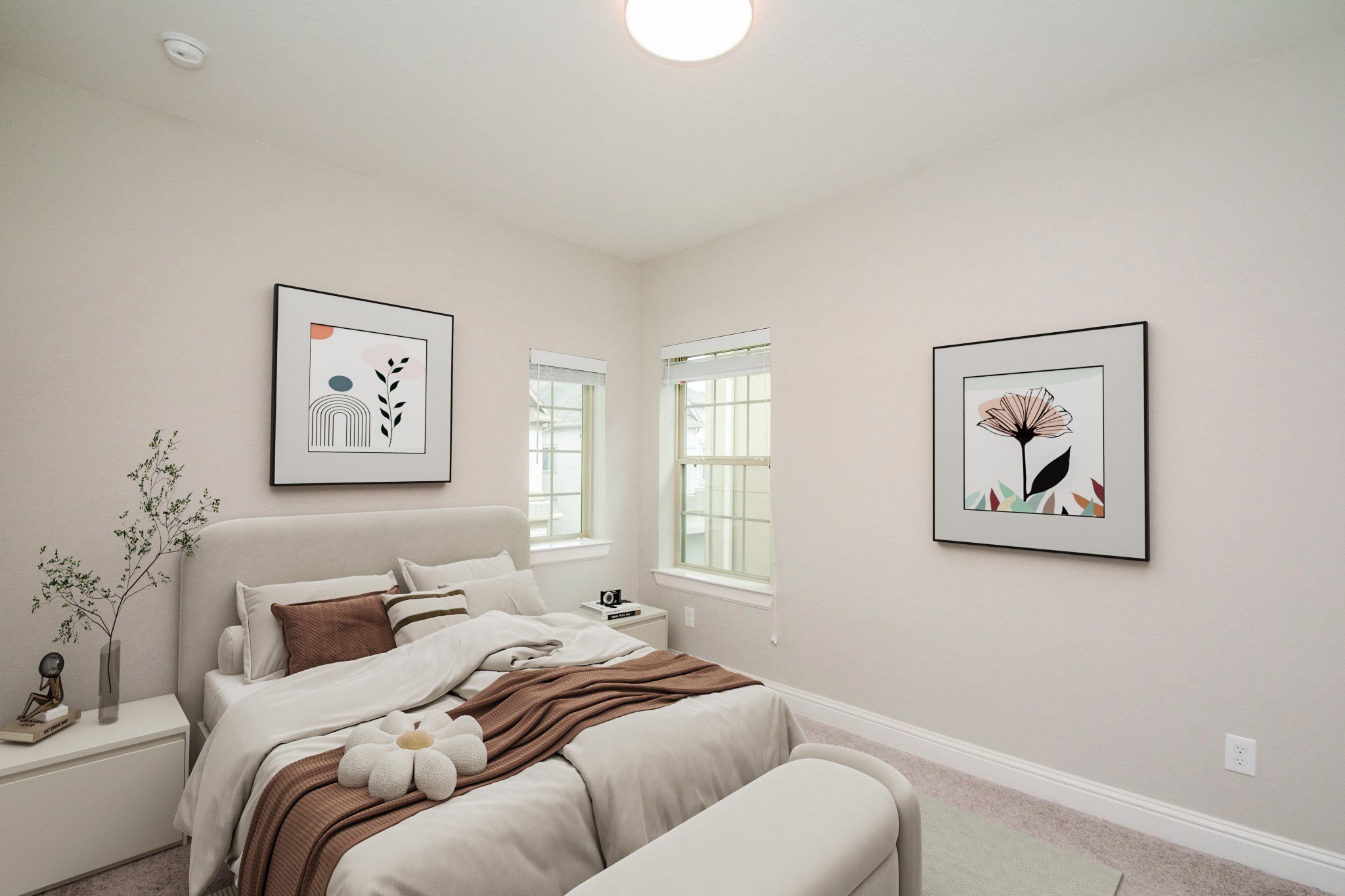 1407 Arkley Way Houston, TX 77055 - Photo 31 of 41 a bedroom with a bed and a couch