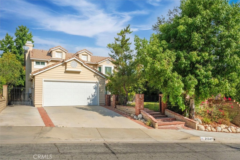 a view of a building with a garden