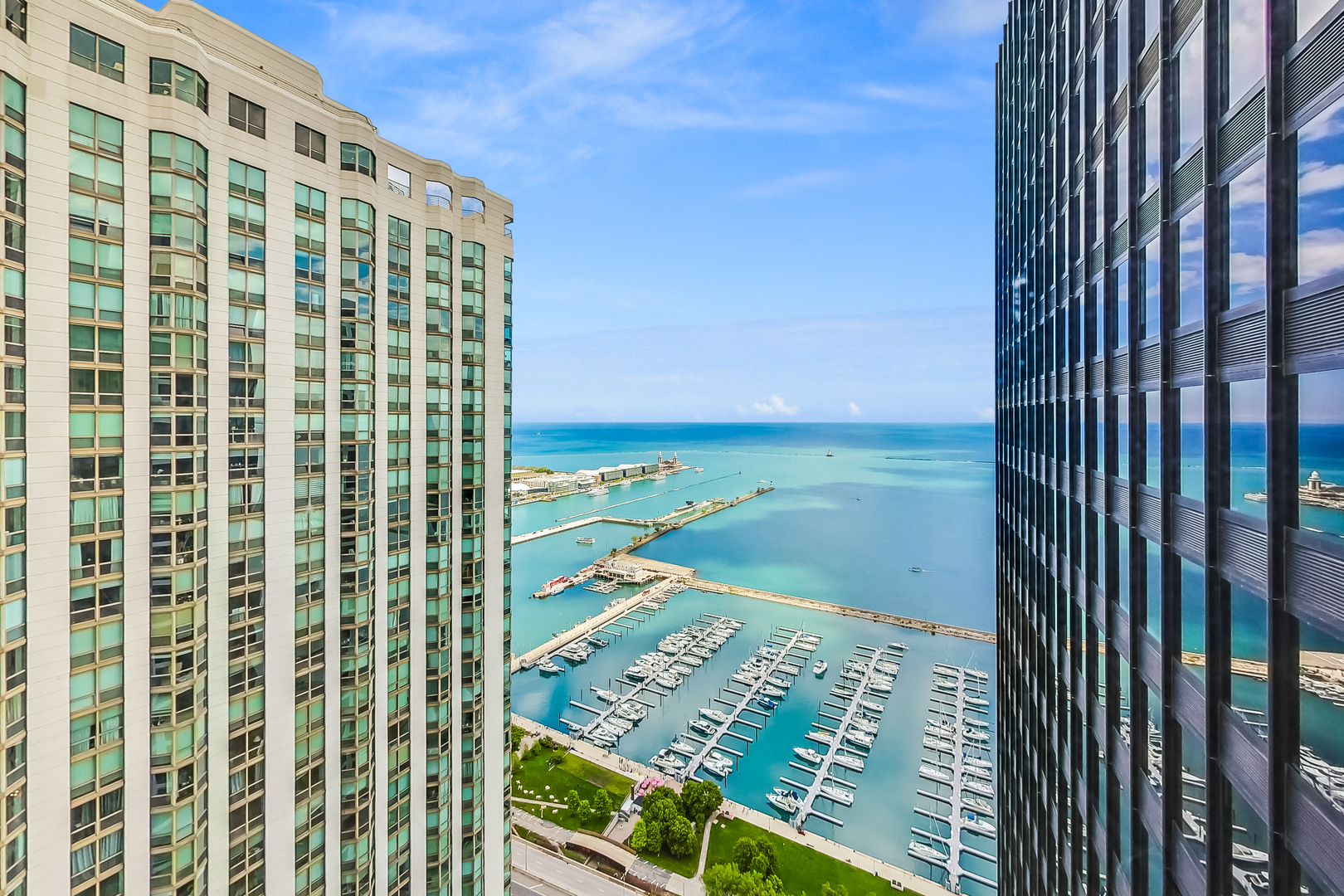 155 North Harbor Drive, Unit 4804 Chicago, IL 60601 - Photo 15 of 31 a view of a city from a balcony