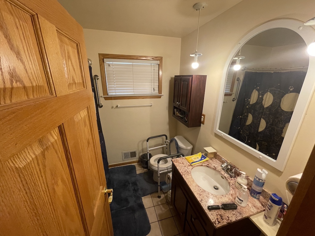 1231 Blatt Boulevard Bradley, IL 60915 - Photo 4 of 8 a bathroom with a sink a toilet and mirror