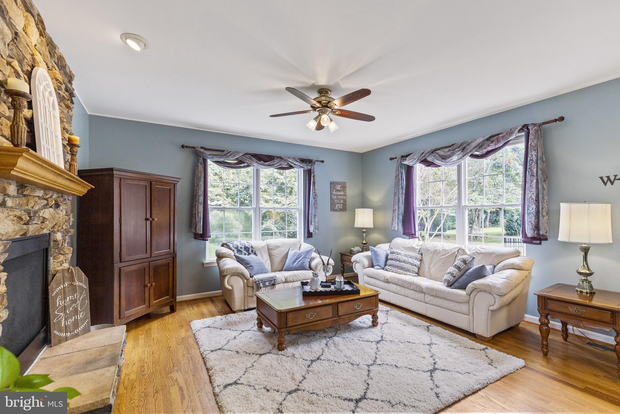 3010 Jones Road Dunkirk, MD 20754 - Photo 10 of 39 Family Room with Stacked Stone Double Fireplace