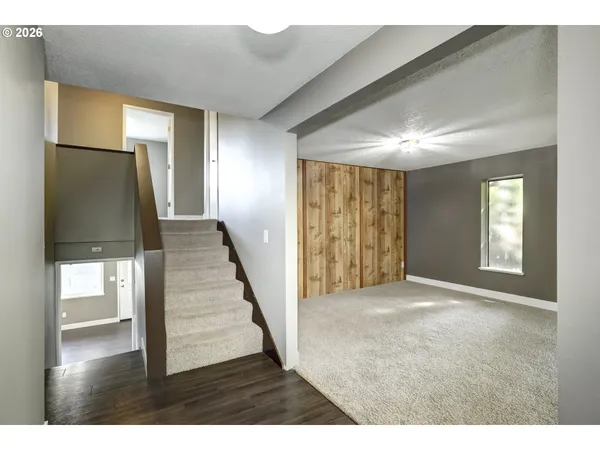 a view interior of a house with wooden floor