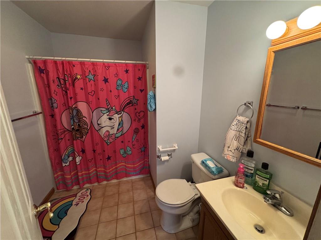 526 East River Road Edinburg, PA 16116 - Photo 17 of 39 a bathroom with a toilet and a sink