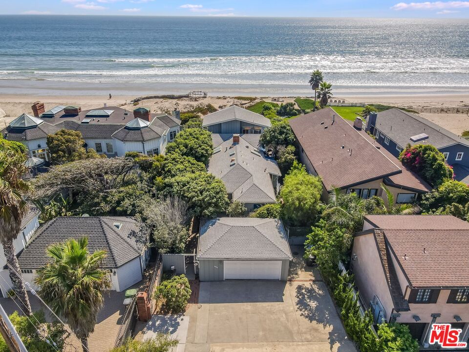 30800 Broad Beach Road Malibu, CA 90265 - Photo 6 of 31 an aerial view of a house with a garden and lake view