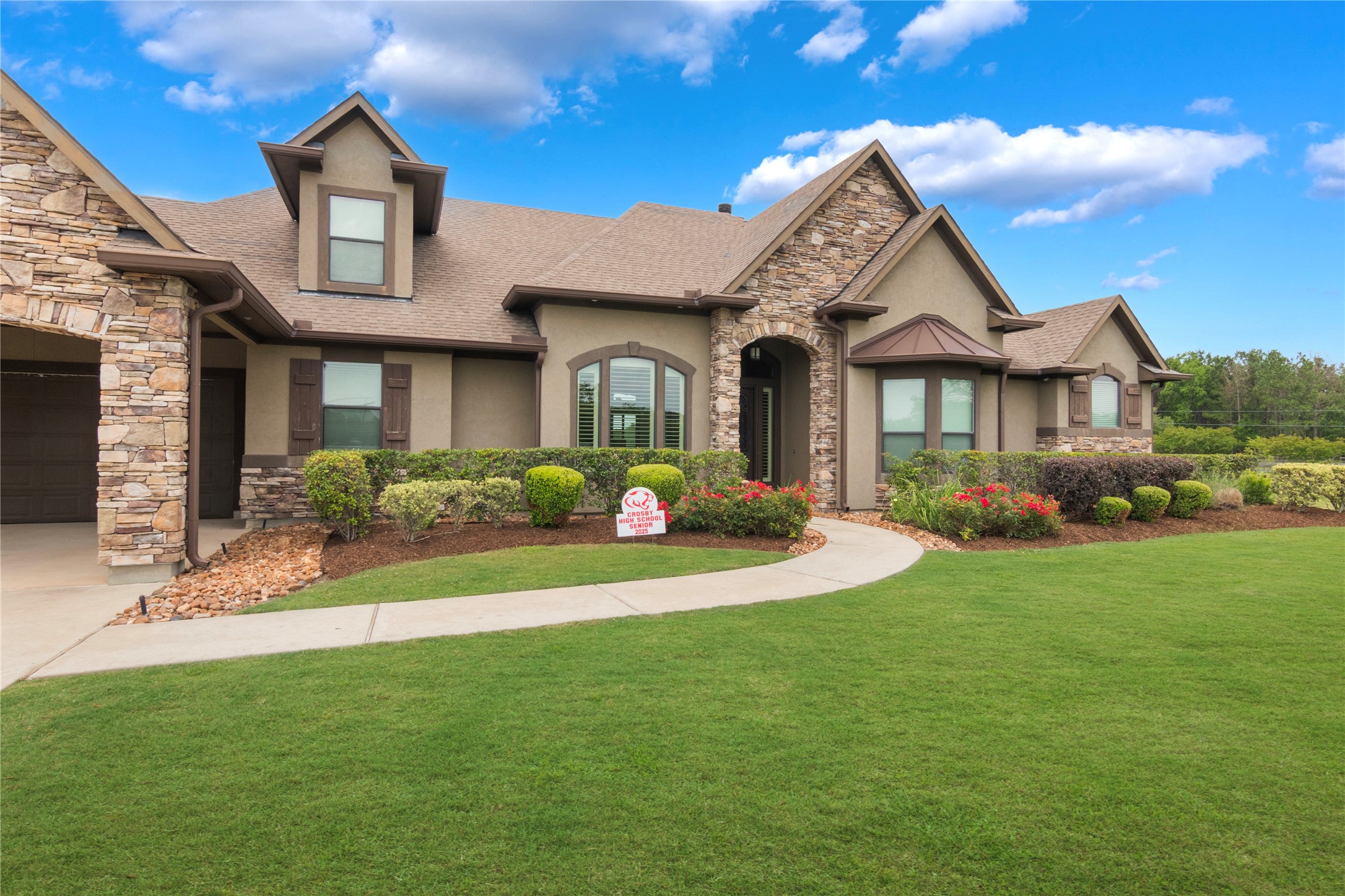 2915 Kennings Road Crosby, TX 77532 - Photo 3 of 49 Beautiful Elevation. Stone and Stucco.