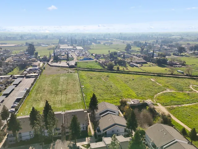 an aerial view of a city