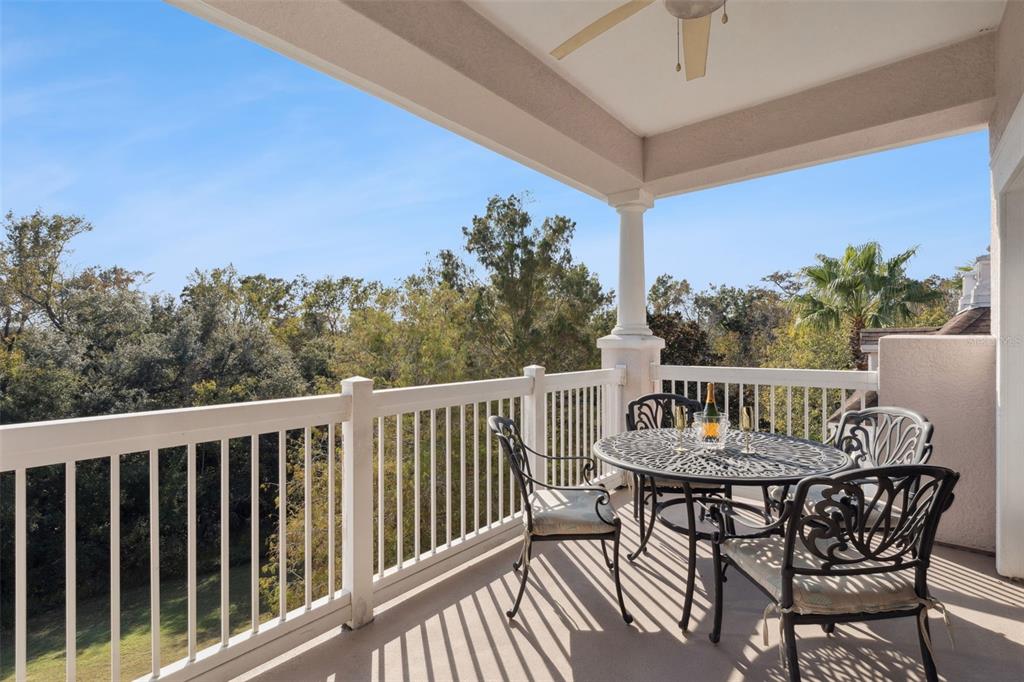 7656 Whisper Way, Unit 402 Reunion, FL 34747 - Photo 31 of 57 a view of a chairs and table in the balcony