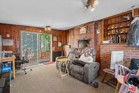 an aerial view of houses with outdoor space