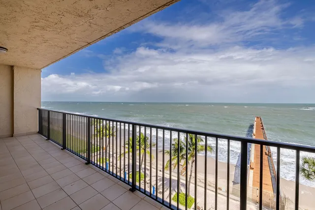 a view of a city from a terrace
