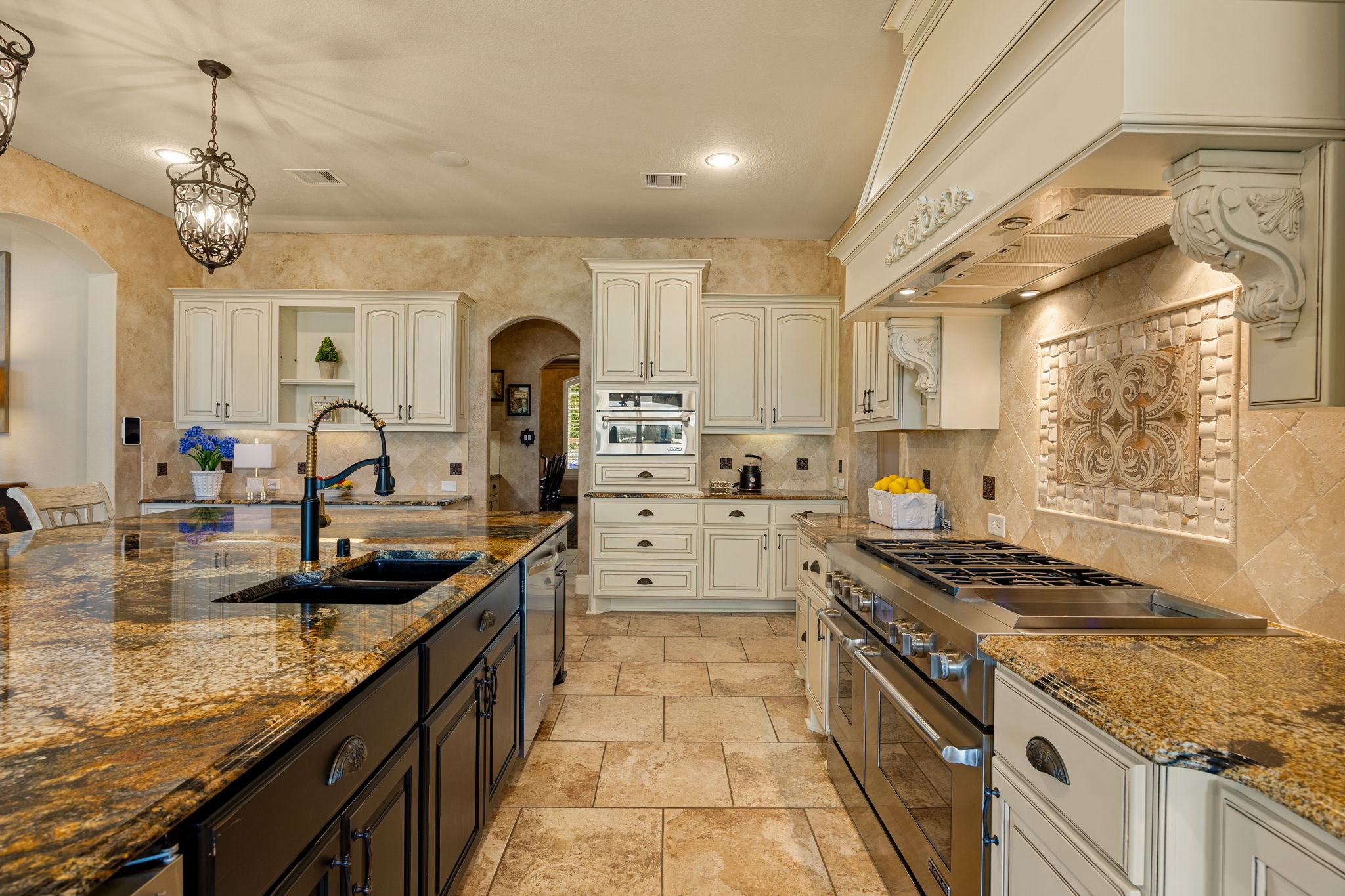 26515 Ashley Ridge Lane Katy, TX 77494 - Photo 16 of 50 a kitchen with granite countertop a sink stove and cabinets