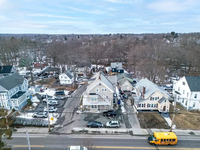 an aerial view of multiple house