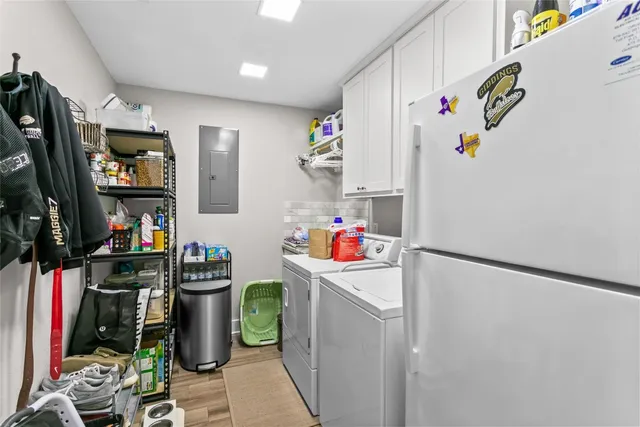 a room with storage and utility