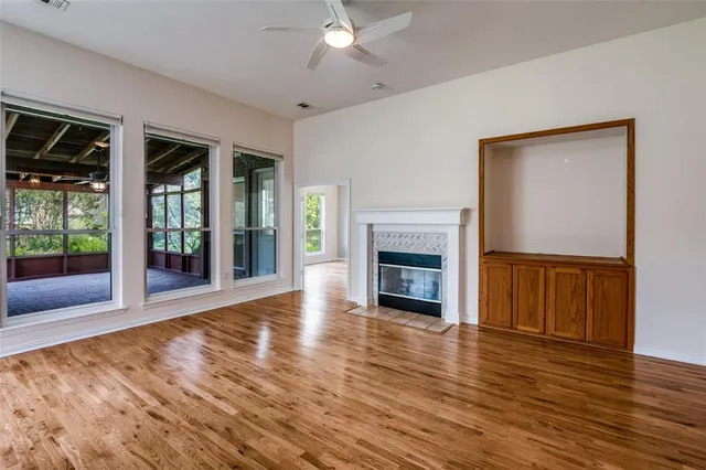 a view of a kitchen with microwave and stove