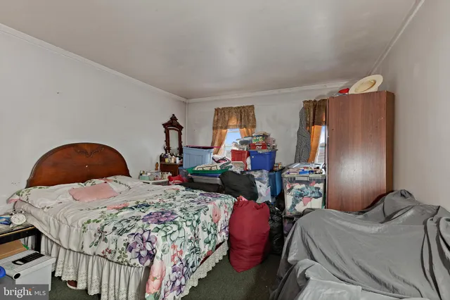 a view of a garage with storage