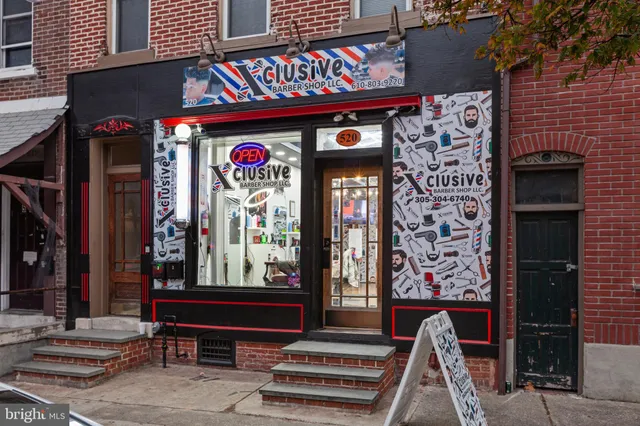 a building with glass door and glass windows