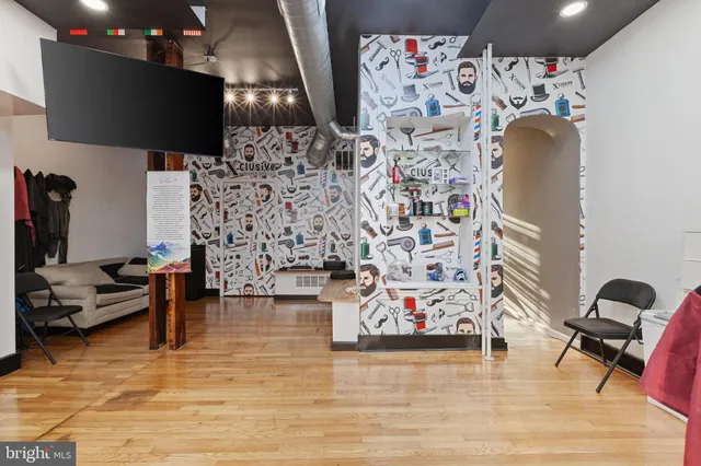 a kitchen with a cabinets and appliances