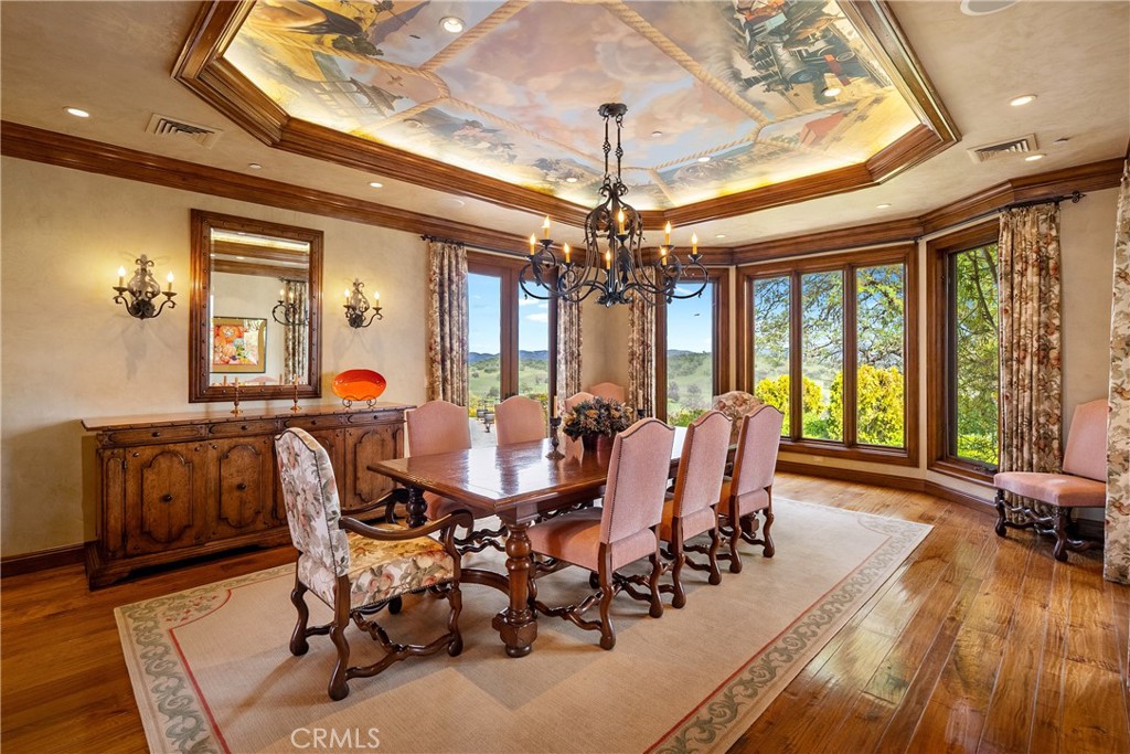 76525 Interlake Road Bradley, CA 93426 - Photo 15 of 75 a view of a dining room with furniture wooden floor and chandelier