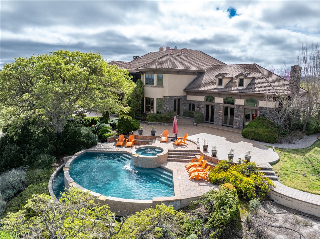 76525 Interlake Road Bradley, CA 93426 - Photo 68 of 75 an aerial view of a house with swimming pool garden and patio