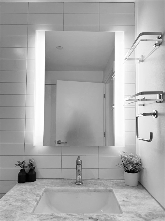 80 Fenwood Road, Unit 706 Boston, MA 02115 - Photo 14 of 33 a bathroom with a sink and a mirror