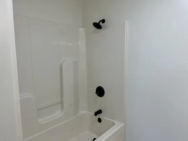 a bathroom with a tub