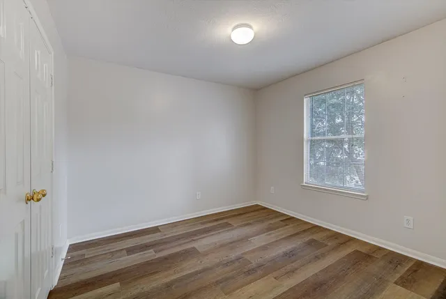 an empty room with a window
