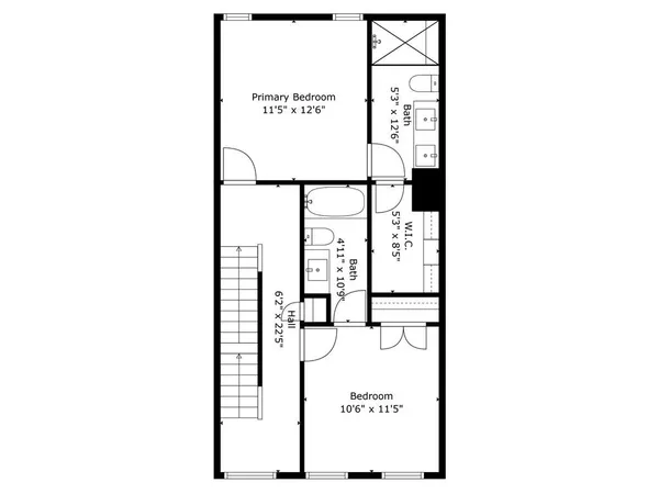 a picture of a bench in a building