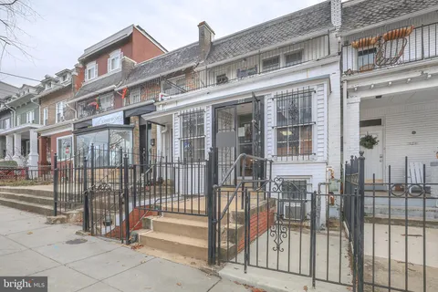 front view of a building with a glass door