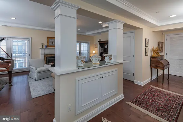 a spacious bathroom with a double vanity sink and a mirror