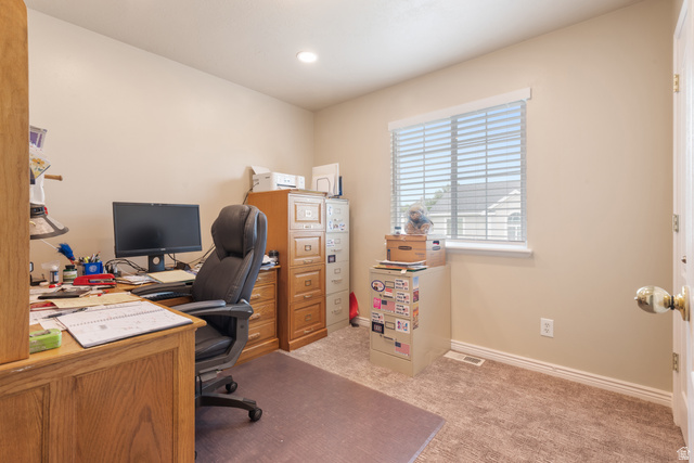 802 Brookside Court Payson, UT 84651 - Photo 28 of 32 Office space featuring baseboards and light colored carpet
