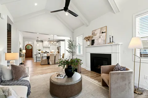 a bedroom with a bed and chair
