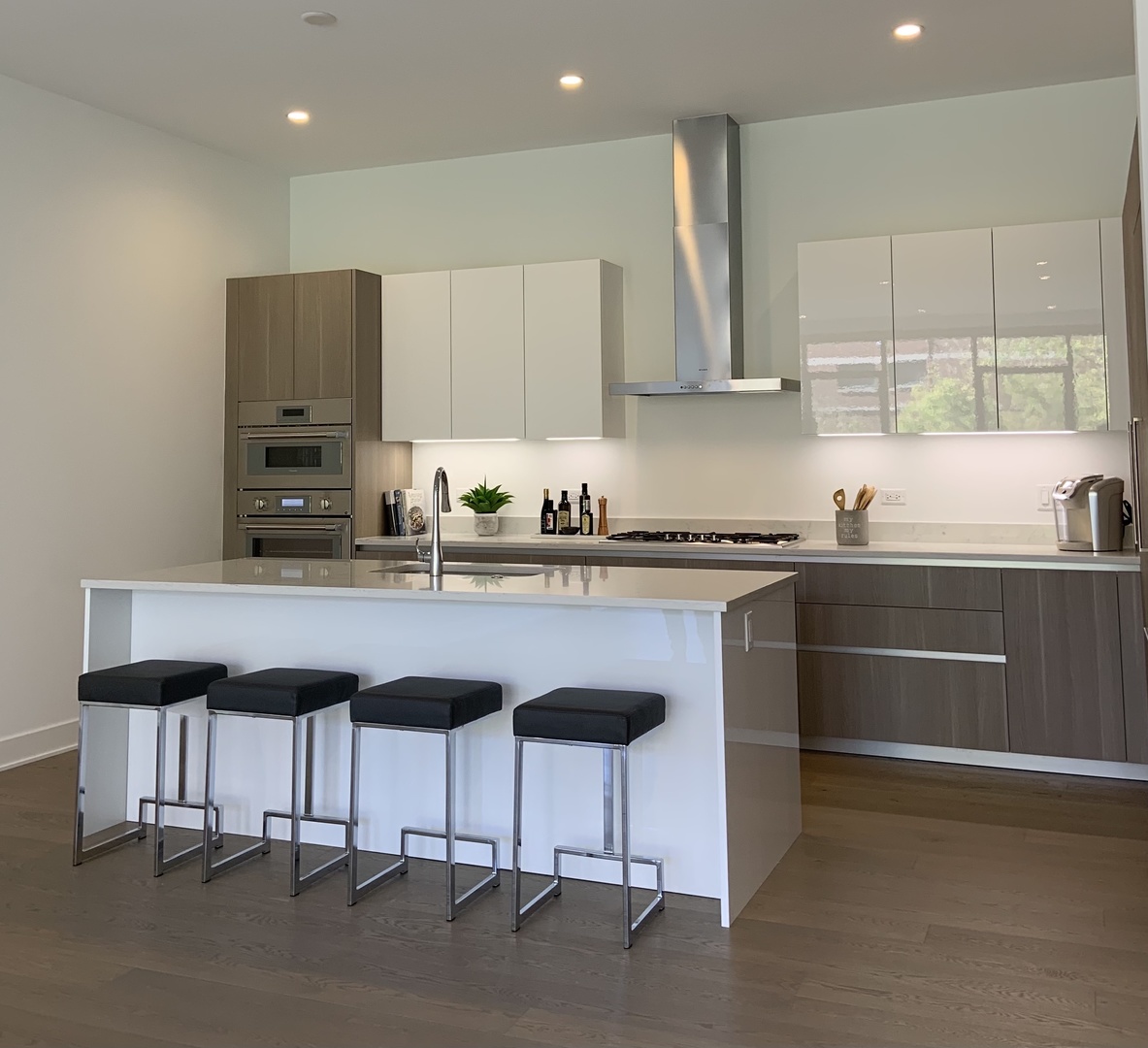 6 North Bishop Street, Unit 203 Chicago, IL 60607 - Photo 4 of 17 a kitchen with a sink cabinets and window