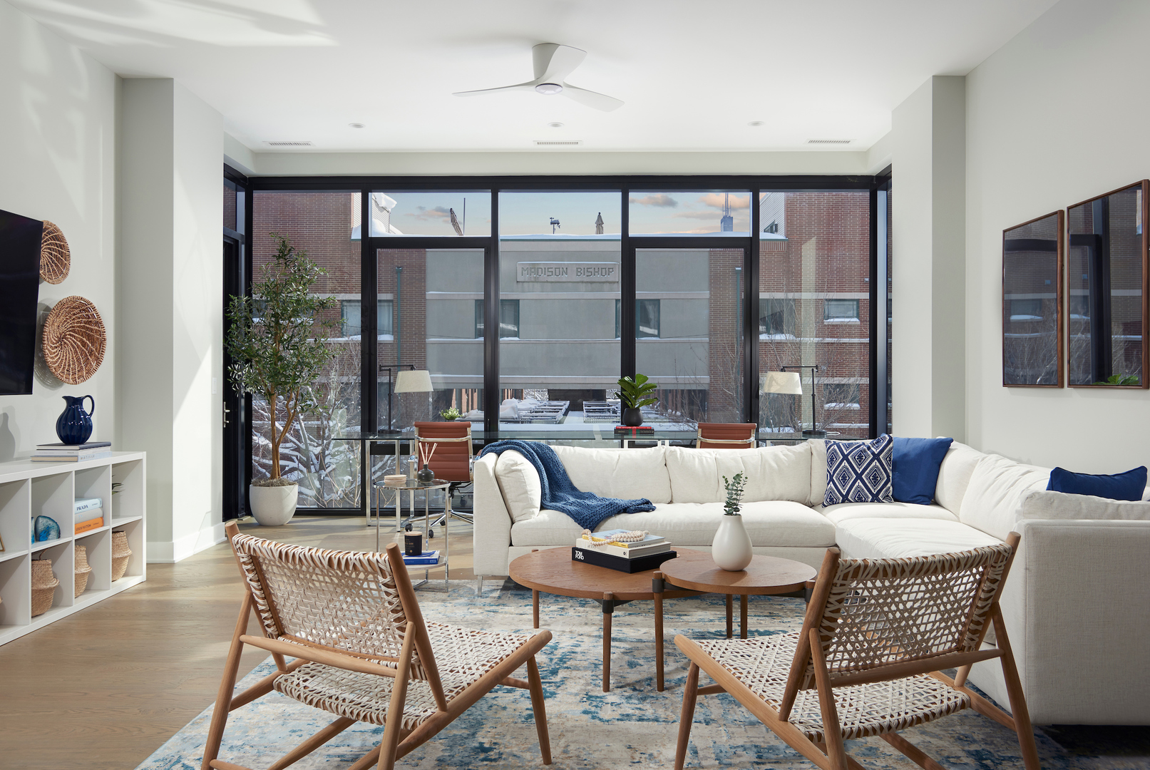 6 North Bishop Street, Unit 203 Chicago, IL 60607 - Photo 8 of 17 a living room with furniture and a large window