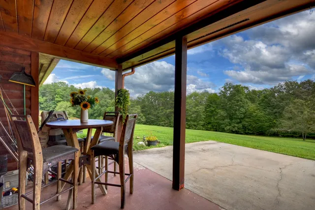 a view of an outdoor space with a lake view