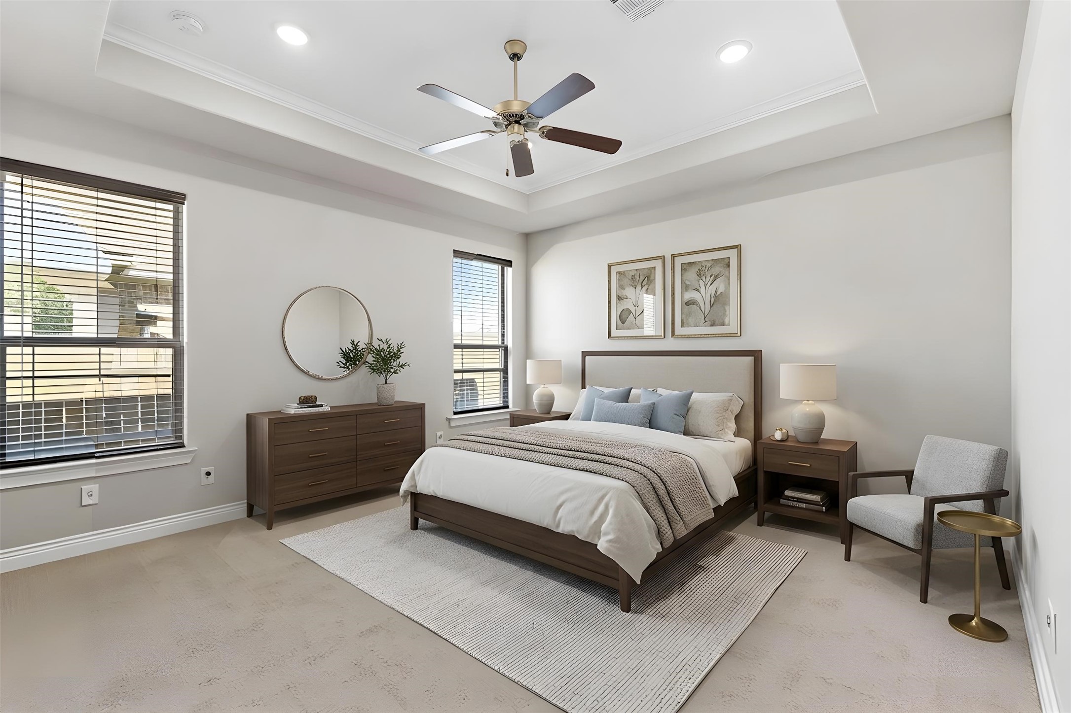 3010 Nobel Court Bryan, TX 77808 - Photo 9 of 23 a bedroom with a large bed and a large window